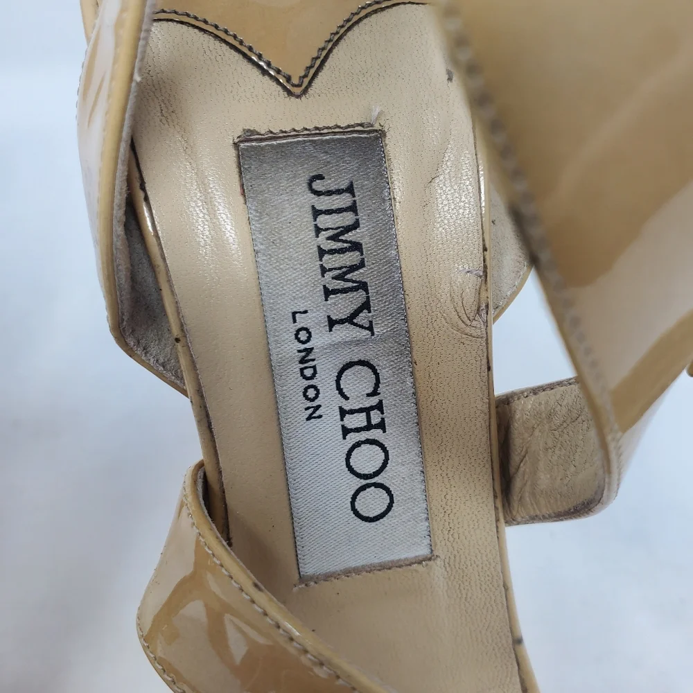 Jimmy Choo Nude Patent Pumps